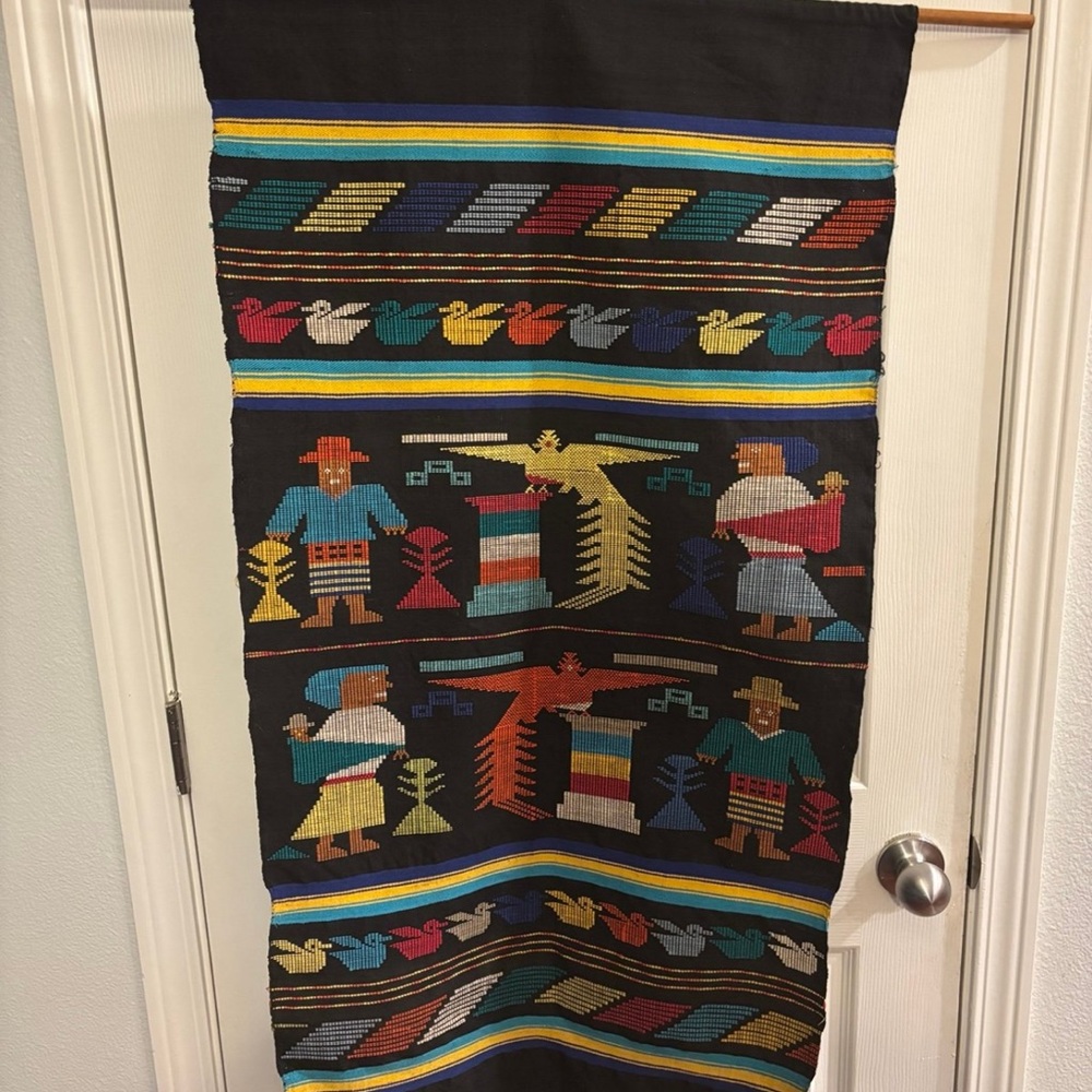 Hand woven wall decor 22” X 44”
